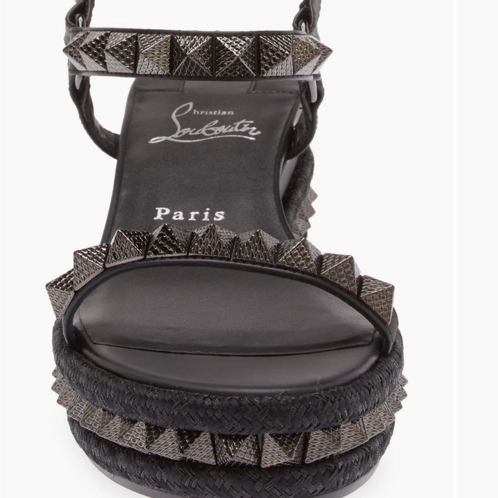 Christian Louboutin Studded Espadrille wedges Sandals